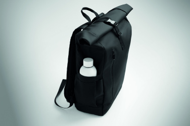 Logo trade promotional products image of: Rolltop laptop rucksack 600D